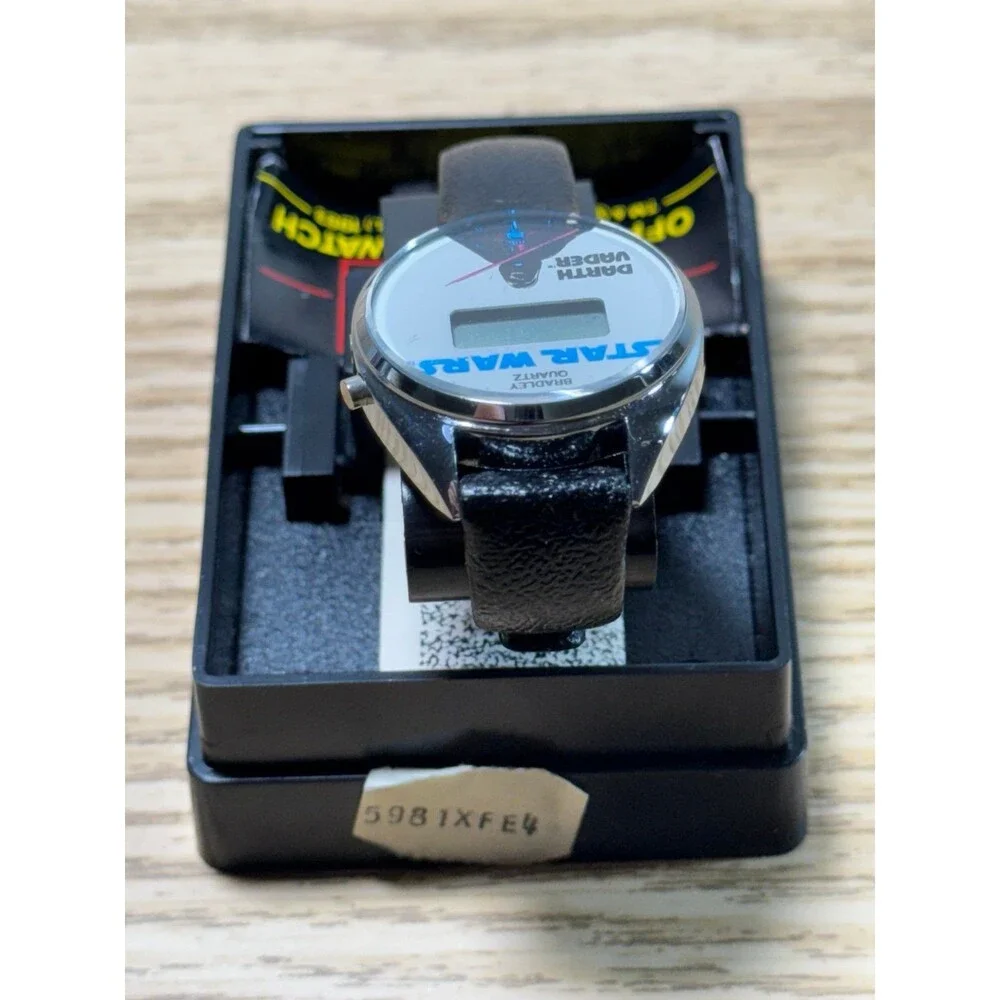 NOS Vintage Star Wars 1983 Return of The Jedi‎ Wrist Watch Darth Vader Bradley